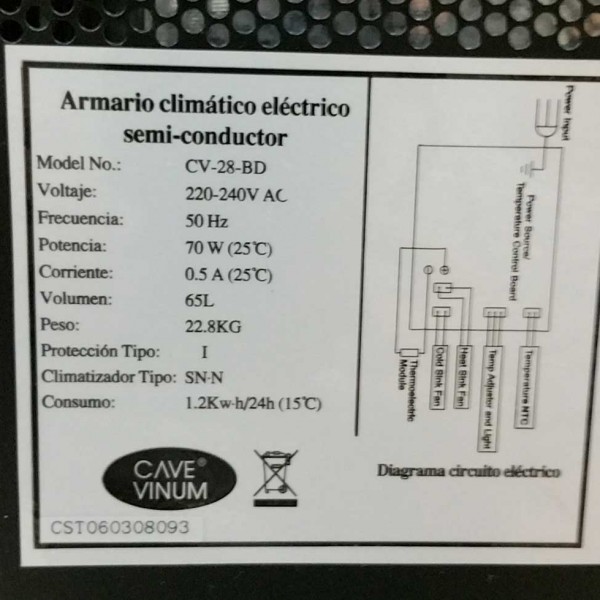 CAVEVINUM CV-28-BD CAVEVINUM CV-28-BD